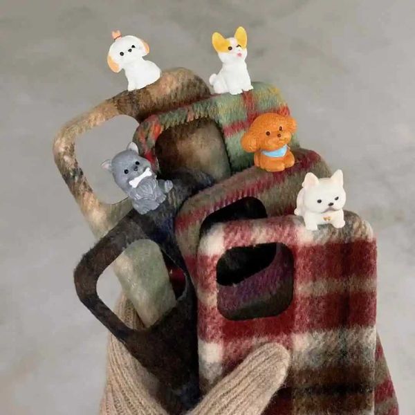 High Quality Christmas 3D Cartoon Cute Mini Dog Phone Case Suitable for iPhone 16 15 14 Plus 13 Pro Max 12 11 Pro Plush Warm and Shockproof