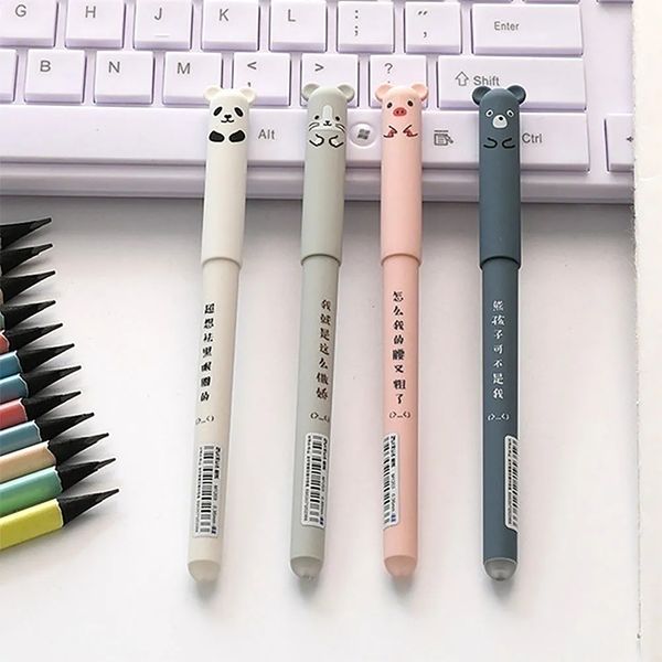 wholesale 0.35mm Kawaii Erasable Pens for Writing Notebooks Girls Cute Ballpoint Gel Pens Office Accessories School Supplies Stationery