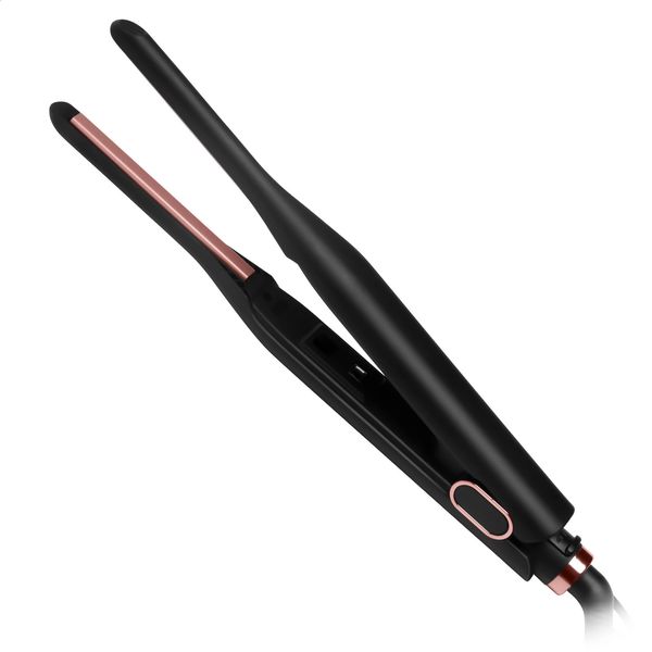 2-in-1 Mini Straightener and Curler 3-10 inch Small Flat Iron Straightener Styler Pencil Flat Iron Short Hair 241021