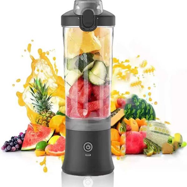 New Portable Blender 600ML Electric Juicer Fruit Blender 4000mAh USB Rechargeable Smoothie Mini Blender Personal Juicer DeeldoXJ241223