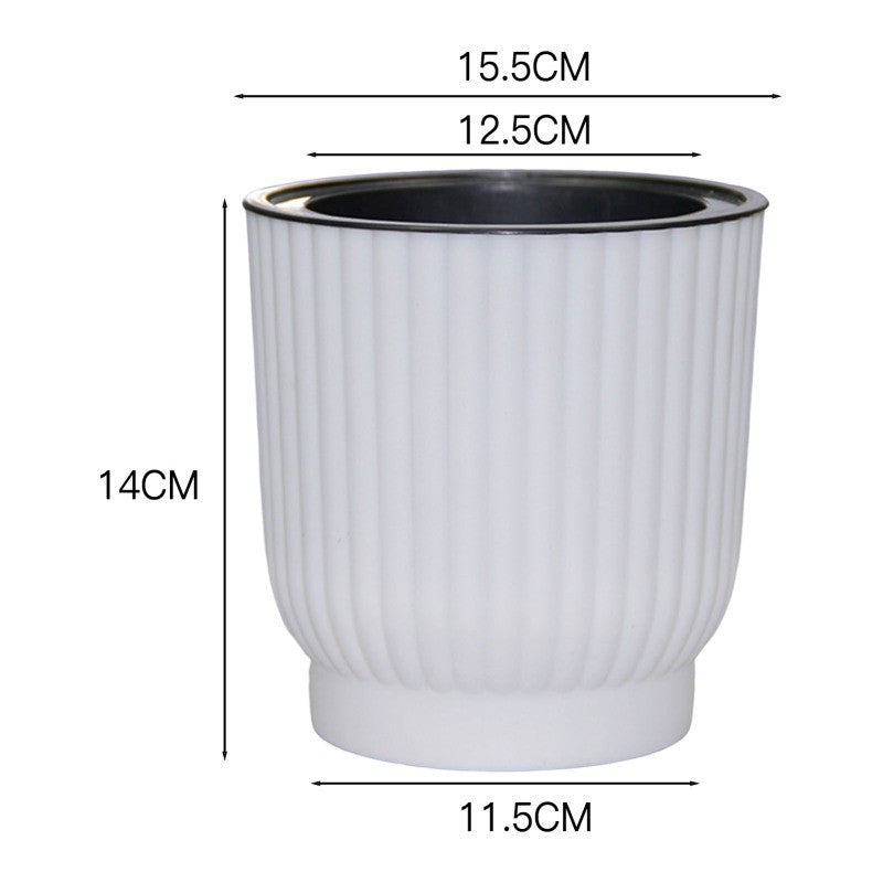 TEMU Self-watering Flower Pot Indoor Plant Absorbent Pot, Modern Decorative Planter Suitable For Indoor Plants, Aloe Vera, Herbs, African Violet,