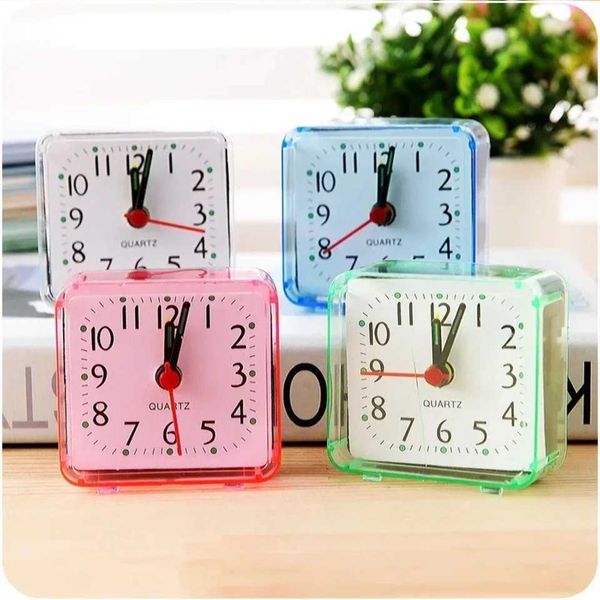 Quiet Mini Square Table Alarm Clock for Children | Loud Twin Bell Quartz Clock for Slee and Studying | Silent Alarm Clock wiT250115