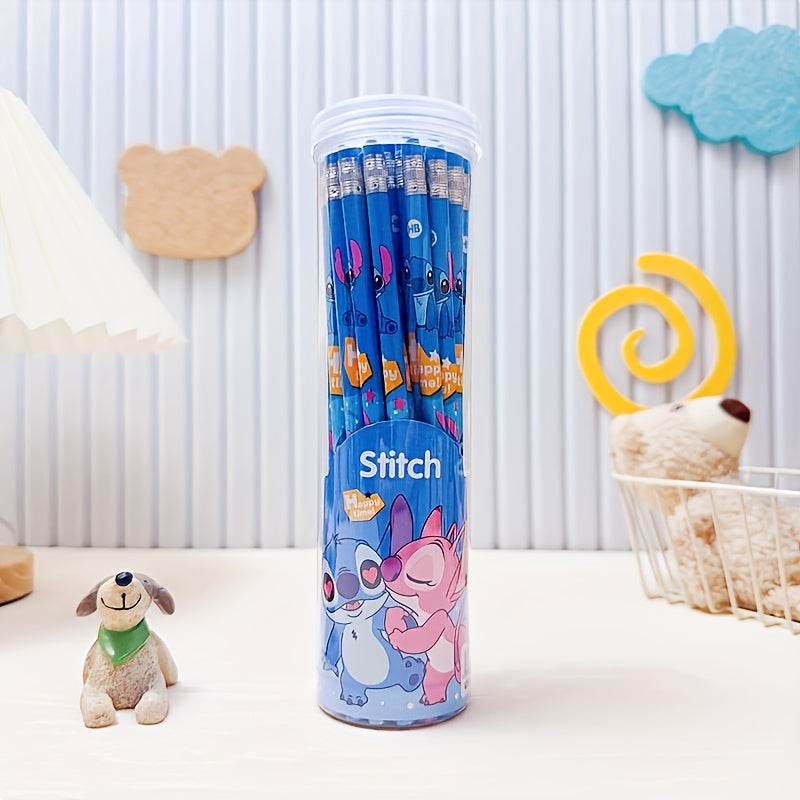 TEMU Halloween Gifts 30pcs Stitch Wooden Pencils - Hb Lead, 1.0-1.9mm, Writing & Drawing, , Pencil Box