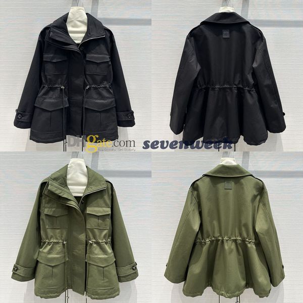 2024 Stylish Women Tops Coat Autumn Tooling Style Turn Down Zipper Jacket Trendy Streetwear Citywalk Outerwear