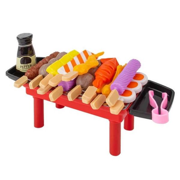 Baby pretend game kitchen childrens toy simulation barbecue kitchen utensils cooking food role-playing game childrens education gift toy X24