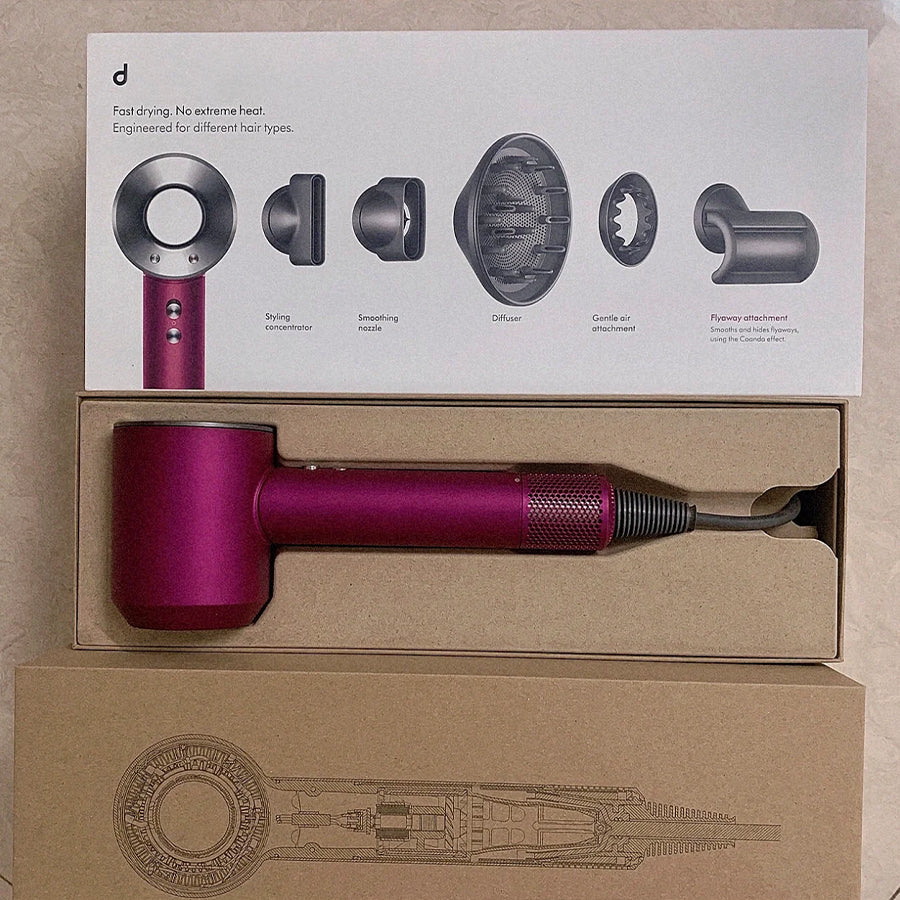 Designer Dryers Hair Salon Anion MuteHairdryer Designer Hair Care Electric Hair Drier Quick-dry Safety Egative Ionic Profession Blow Power In 7 Opti