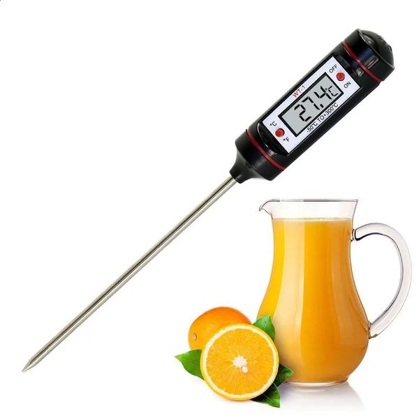 Portable digital kitchen thermometer BBQ meat sauce oil cooking electronic probe food oven thermometer WT-1 with tube 240829