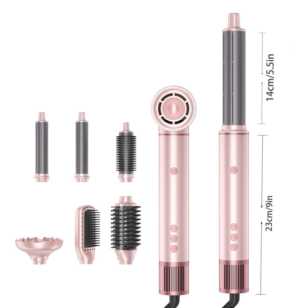 Famous Brand Designer Dual Voltage In High Speed Hot Air Brush Power Brushless Motor Negative Ion Curling Straightening Hair Dryer