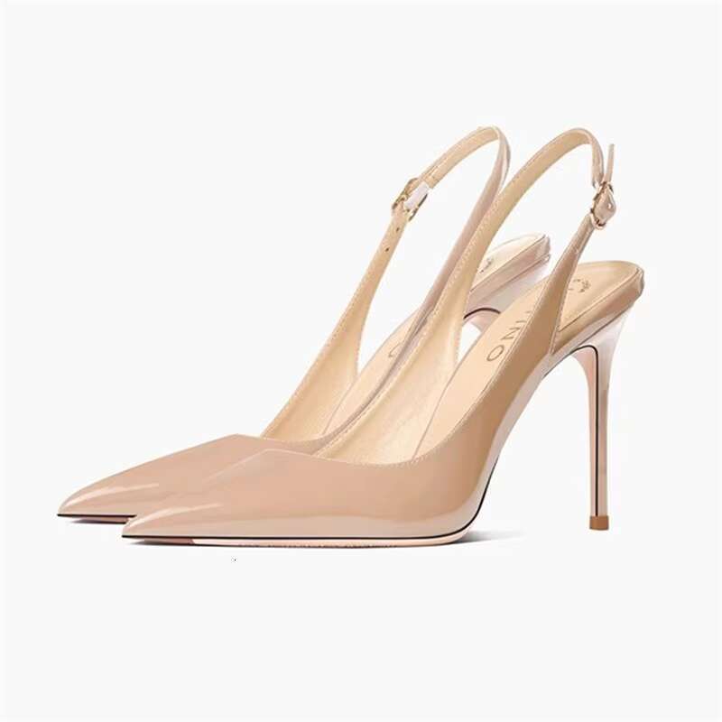 DHGadgets Pointed Stiletto Heels Patent Leather Hollow Sandals Professional Office Dress OL Pumps