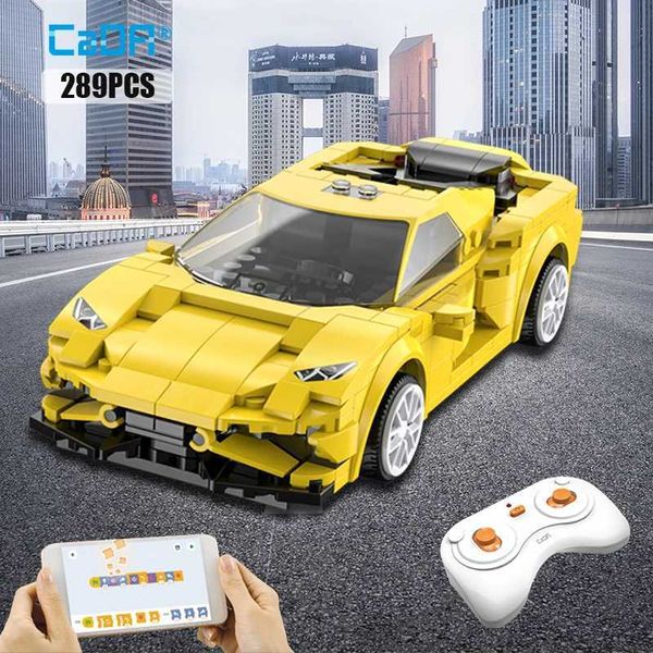 Cada City APP Programming Remote control Sports Car Model Building Blocks RC Racing Car Bricks Gifts Toys for childrenC250212