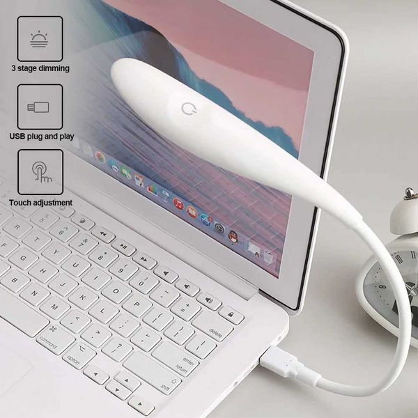 Portable Students Study Reading Lamp Eye Protection USB LED Book Light for Laptop Keyboard PC Power Bank Night Light Desk LampLX241102