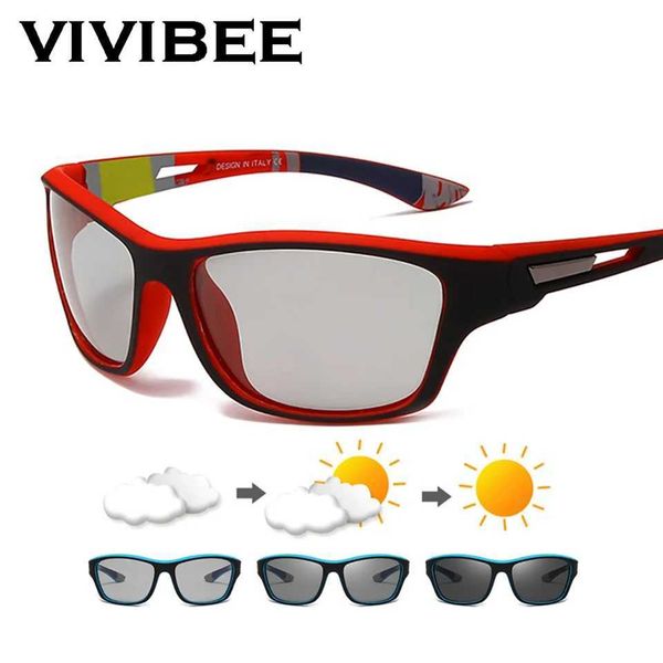 Ciclismo Suns Photochric Sports Men 2024 Polari Frame Wen Color Mudança de óculos ao ar livre Eyewear GAFAC250116