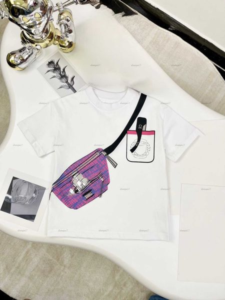 Top baby T-shirt Multiple options child tshirt Complete labels kids designer clothes Crossbody bag print boys girls Short Sleeve tees