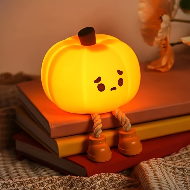 TEMU Pumpkin Night Light, Cute Pumpkin Decorative Night Light, Bedside Lamp With Three-level Dimmable, Halloween Night Light, Fun Gift, Cool Gadget,