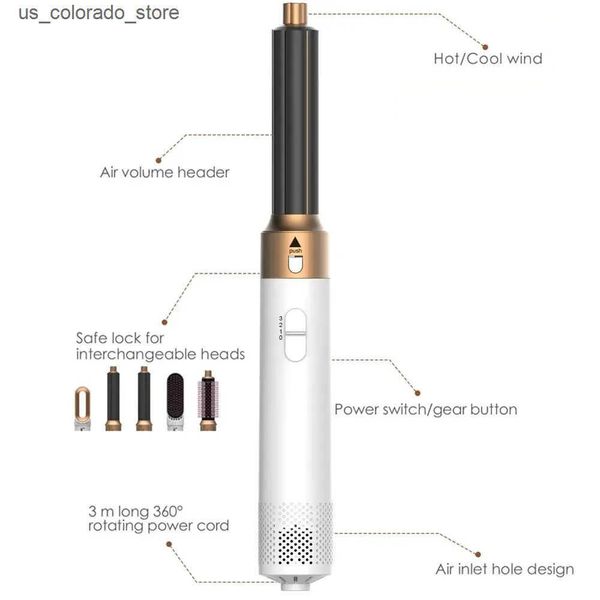 Electric Hair Brushes New Hair Dryer Multi Hair Styler 5 in1 Curling Iron Hair Straightener With Hair Brush Hairdryer For Hair Dryer Hair Mu