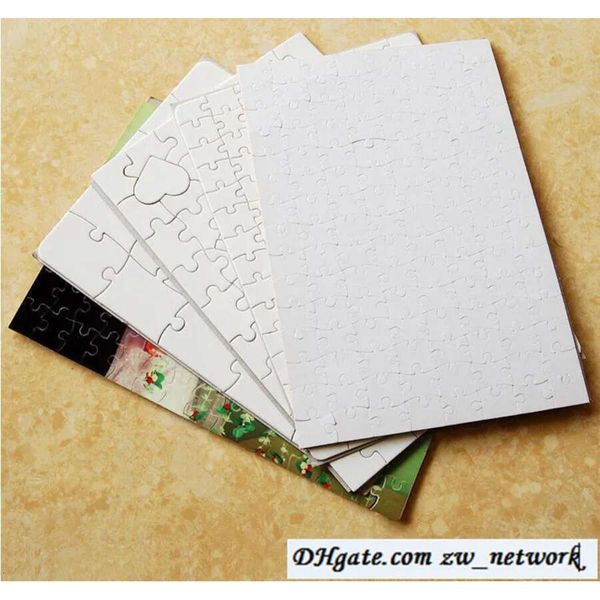 Wholesale A Blank Wholesale Puzzle Pieces Heat Press Thermal Transfer Crafts White Puzzles Jigsaw For Sublimation Children Toys DIY S S