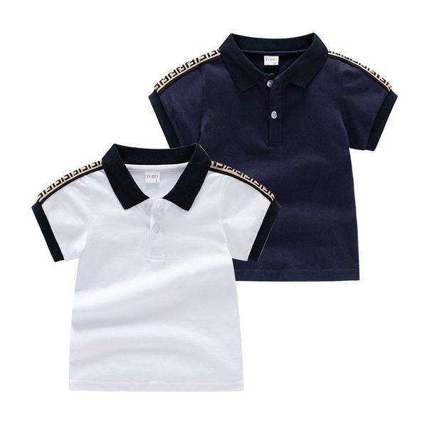 T-shirts Summer Children Polo Shirts Cotton Tops Toddler Tee Baby T shirts Kids Baby Clothes 2-6 Years Y250111VH2T
