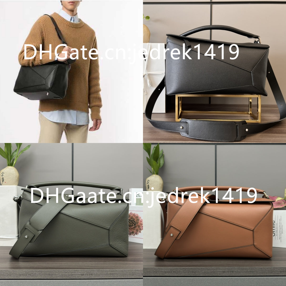 large designer puzzle bag work travel tote real leather Crossbody Bags 10a designer mirror quality man Women Shoulder Bags Large Capacity Shopping L