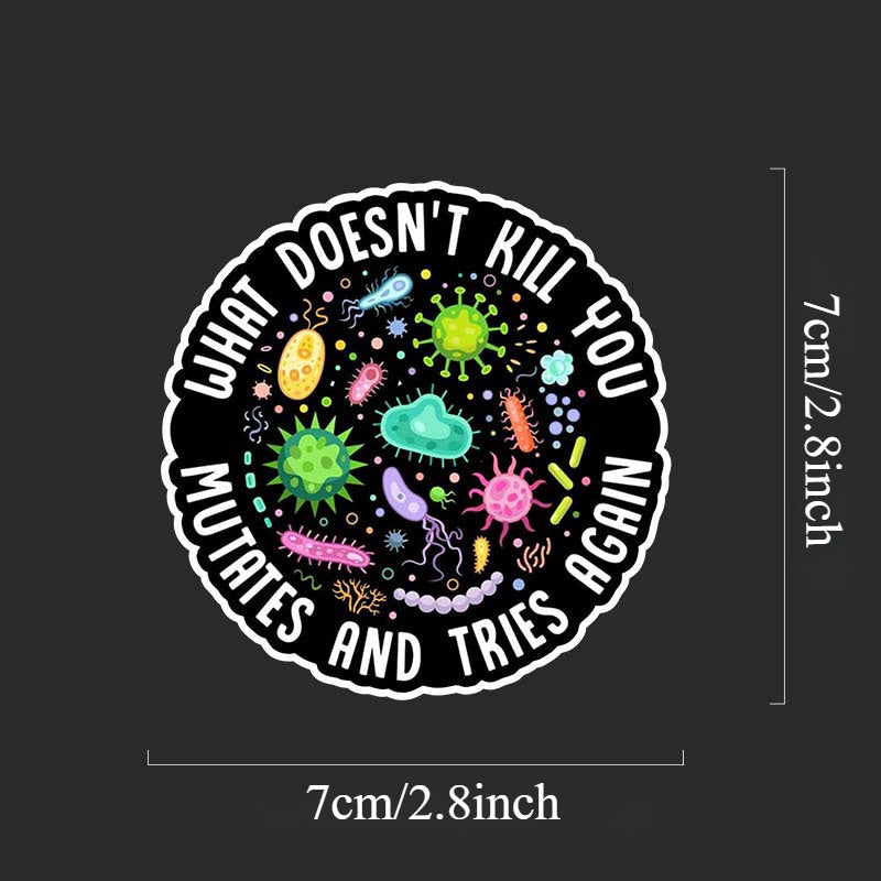 TEMU 3pcs "durable 'what Kill You, Will And ' Vinyl Sticker - Laptops, Cars, , Water Bottles | , Reusable Decal For "