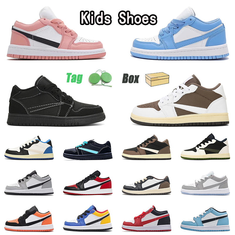 Jumpman 1 1s Kids toddlers shoes Boys Girls basketball shoe Children sneakers black phantom reverse mocha designer trainers baby kid youth infants S