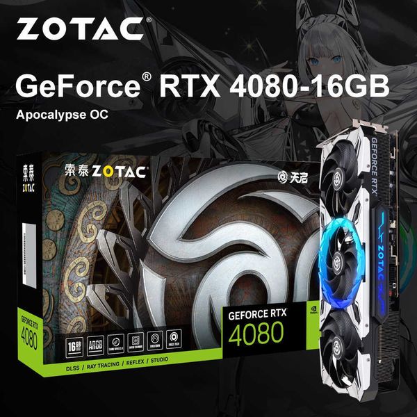 ZOTAC New Graphic Card RTX 4080 LHR GDDR6X 16GB NVIDIA GPU 256bit Video Card placa de Graphics Card Gaming Accessories