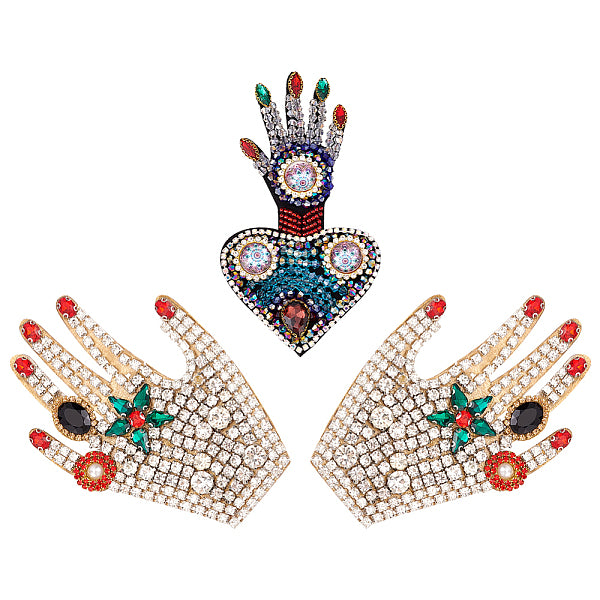 Toppe per abbigliamento in feltro non tessuto a forma di mano