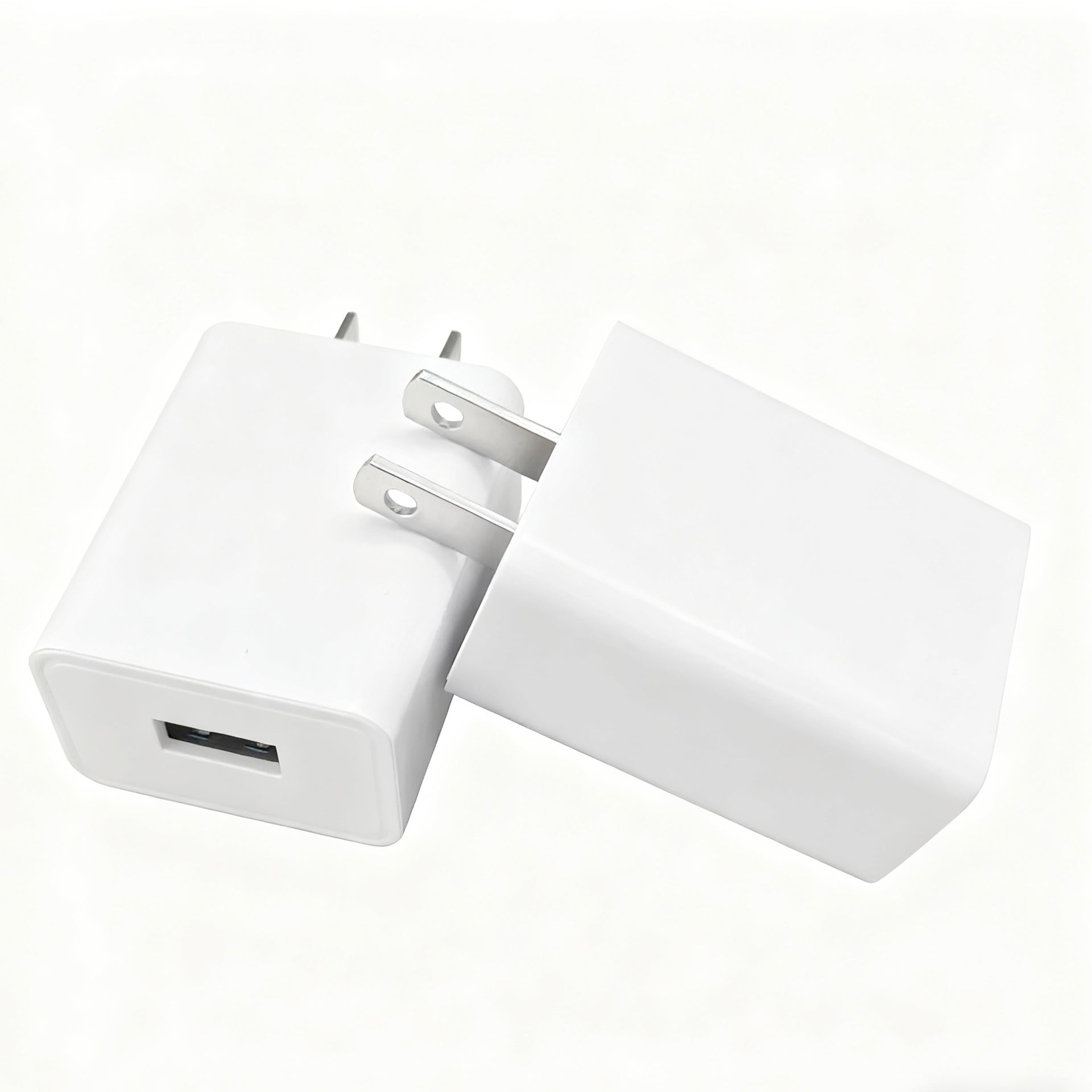 Compact White US Plug USB Charger, Essential Power Solution for American Mobile Gadgets
