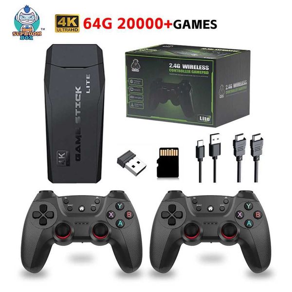 M8 Video Game Console or Only 2 x 2.4G Wireless Controller Lite Upgrade 4K TV Game Stick Retro Handheld Game Player Y241109