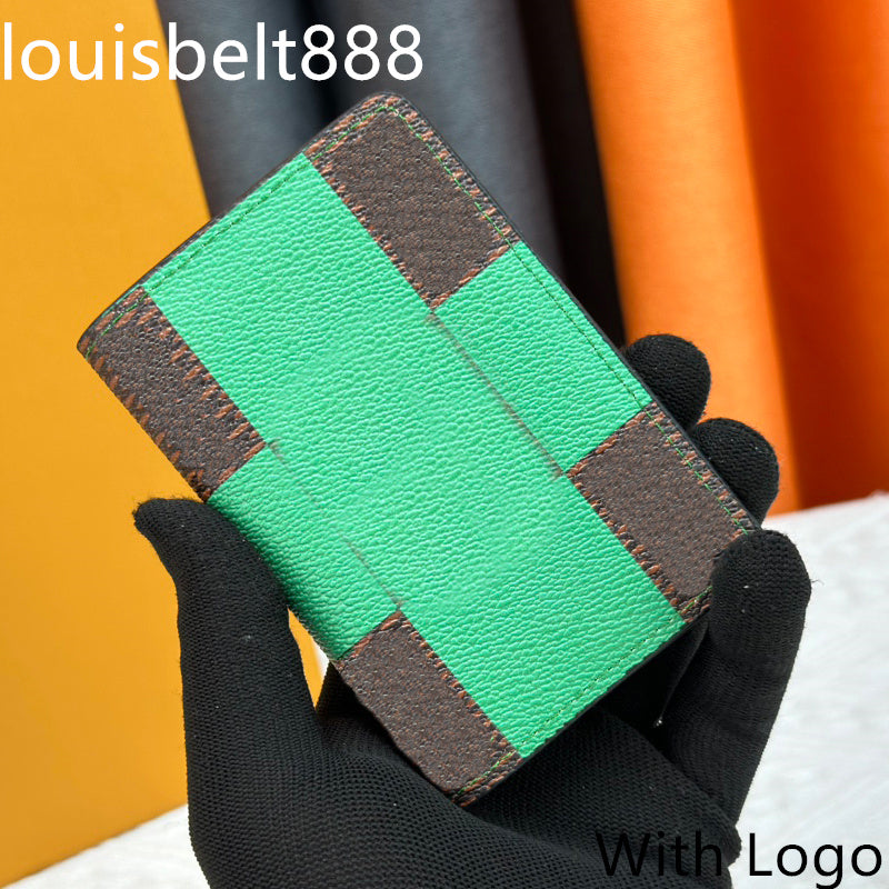 Designer Wallet Compact POCKET ORGANIZER Men Woman Designer Card Holders Fashion Short Luxury Multiple Wallets Coin purse With Box