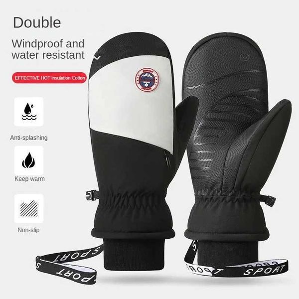 Ski Gloves for Men and Women Y2 Coups Winter Velvet Thickened Warm Windproof and Waterproof Riding Motorcyc Gloves OutdoorXJ241107
