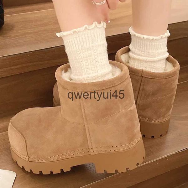 Boots Winter womens Tick pile warm socks boots plus size Coon Soes one-piece fur lined snow design casual qwertyui45 H241107