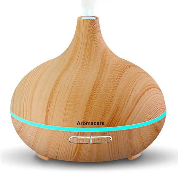 Humidifiers Air humidifier with LED humidifier personal fragrance diffuser wood particle aromatherapy ultrasonic humidifier y240628
