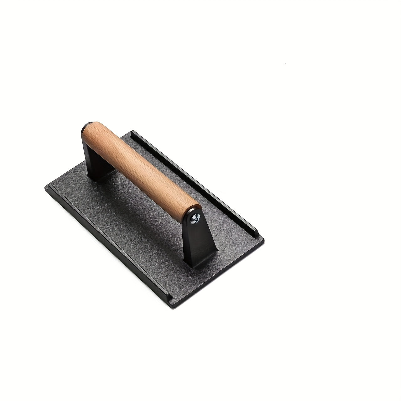 TEMU 1pc Press For Barbecue, Iron Barbecue Press, Suitable For Flat , Rectangular Hamburger Grinder, Meat Press, Sandwich, Surface Cookware,