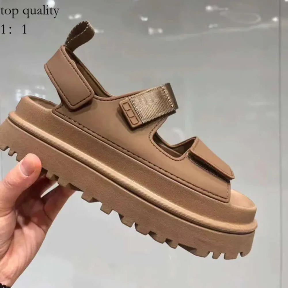 Designer Goldenglow Sandals Women Slippers Platform Sandal Uggg Beach EVA Slides Dad Golden Glow Mules Waterproof Comfort Pink Size 35-40 824