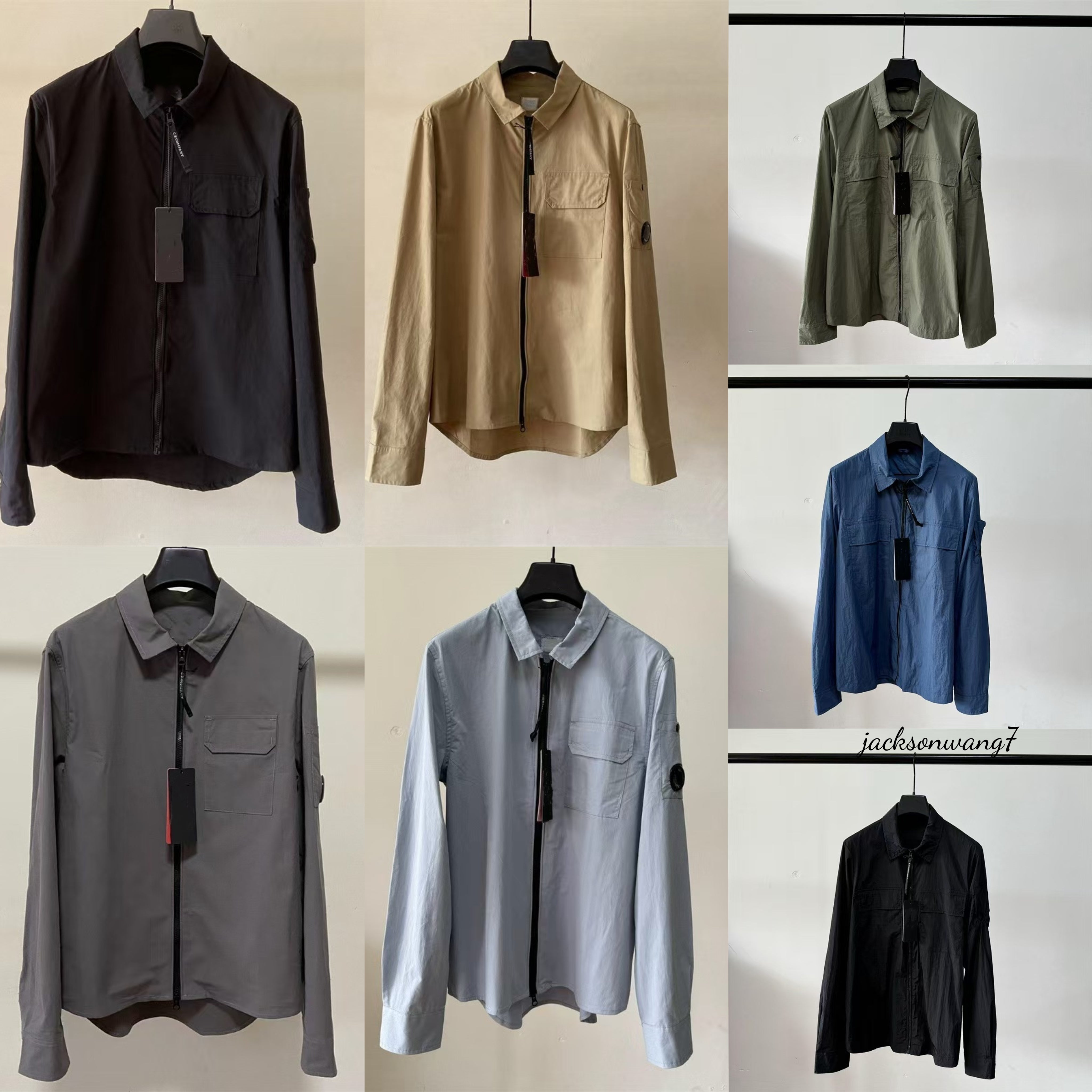 Designer jacket men stone jacket Coat One Lens Lapel Shirt Jackets overshirt Garment Dyed Utility Overshirt Outdoor Men Outerwear Clothe mens windbr