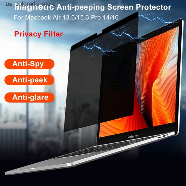 Tablet PC Screen Protectors MacBook Air 13.6 15 M1 M2 M3 Pro 14 16 2023 Anti Spying Movie Privacy Filter Magnetic Anti Spying Screen Protect