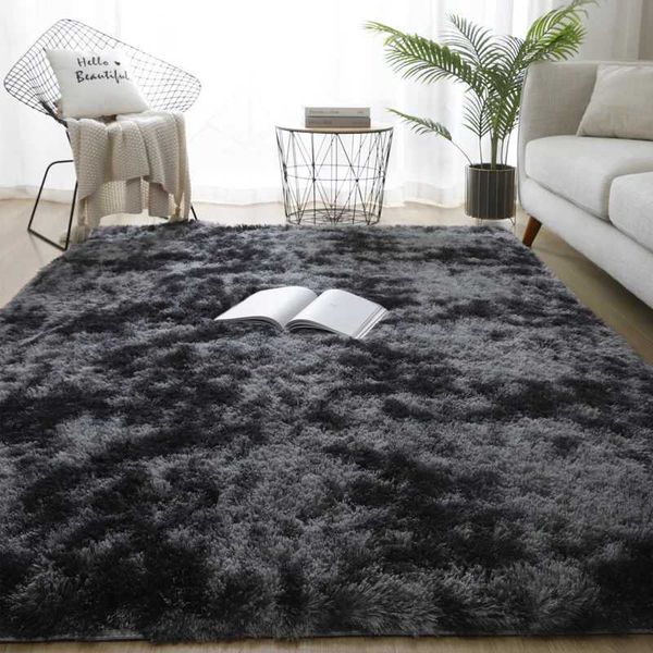 Gray Bedro Living Ro He Carpet Nordic Fluffy Plush Childrens Ro Decor Non Slip Mats Lounge Porch Table Coffee Large Rug Z250208