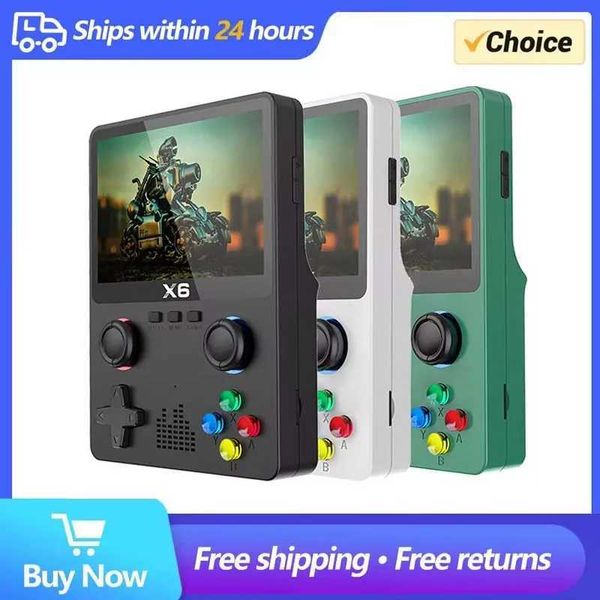 2024 X6 Gaming Console Retro Video Game Console 3.5-4-inch IPS Screen Portable Handheld Gaming Console 10000+Classic Gaming Gifts X241121