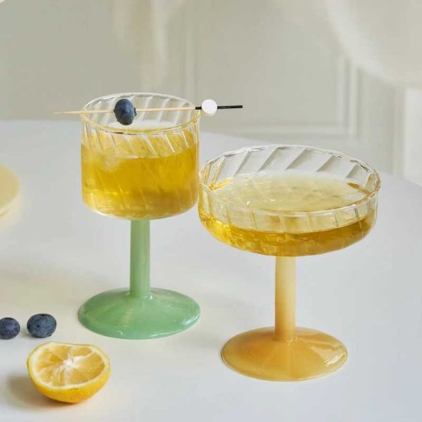 Summer Goblet Champagne Coupes Cocktail Glass Flutes Beer Glass Whiskey Cups Wine Glasses Y250118