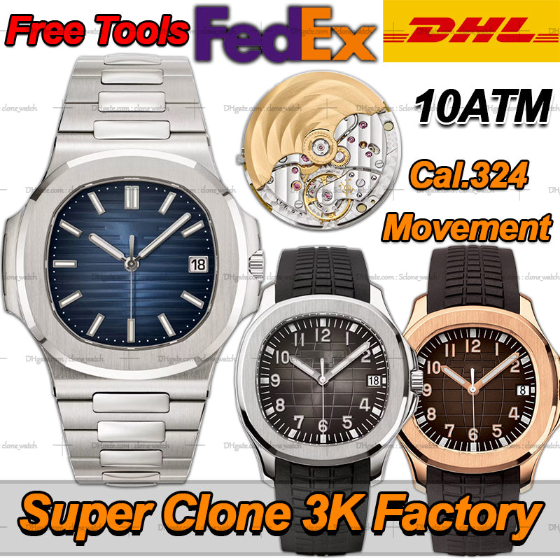 Top Mens Watches Men Designer Watches Top Quality 5711 Super 3K Factory Luxury Watch Automatic Cal.324 Movement Sapphire glass Steel Luminous Diving