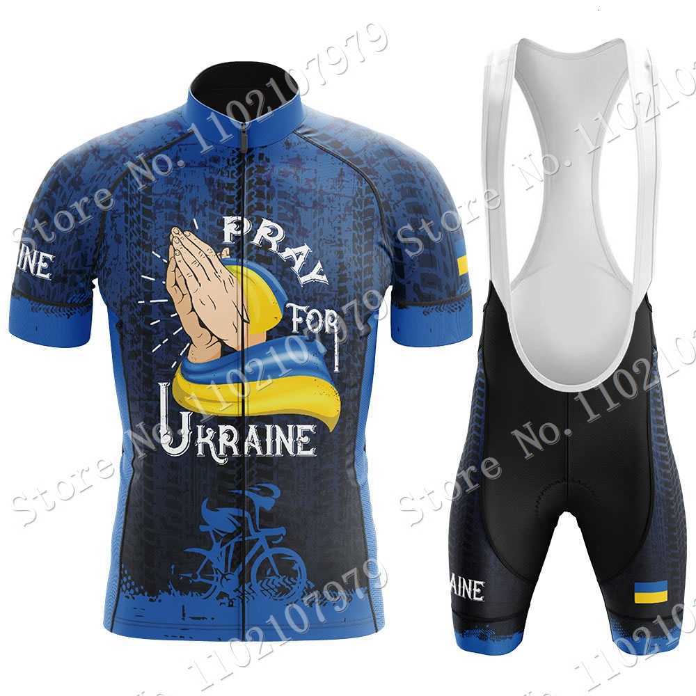 2022 Ukraine National Team Cycling Jersey Set Men Cycling Clothing Road Bike Shirts Suit Bicycle bib Shorts MTB Cyclisme Maillot