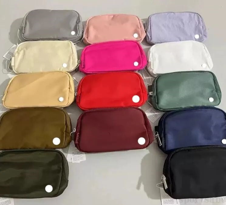 Waterproof Yoga belt bag Women Men Waist Bag Gym Elastic Adjustable Strap Zipper Fanny pack Capacity Outdoor Bags luluity Lemonion Belt bag