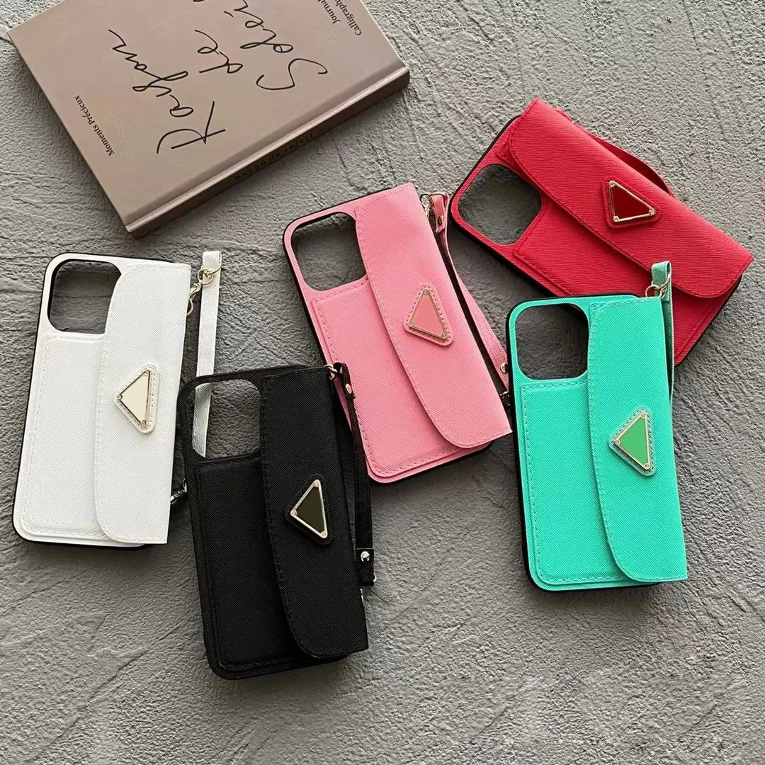 iPhone 14 Plus Wallets Bags Designer Phone Cases for Apple 13 12 11 Pro Max XR XS 8 15 Luxury Cell Mobile Crossbody Card Holders Pockets Back Covers