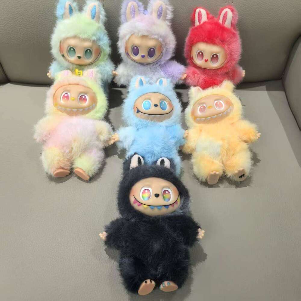 Third Generation Bubble Mat Pendant Labubu Vinyl Face Ornament aron Plush Toy Doll