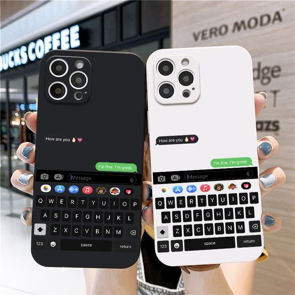 Keyboard alarm clock Phone Case for iPhone 15 14 13 Pro 12 11 Pro Xs X XR Max 8 7 SE Strong Silicone Cases Soft Back Cover