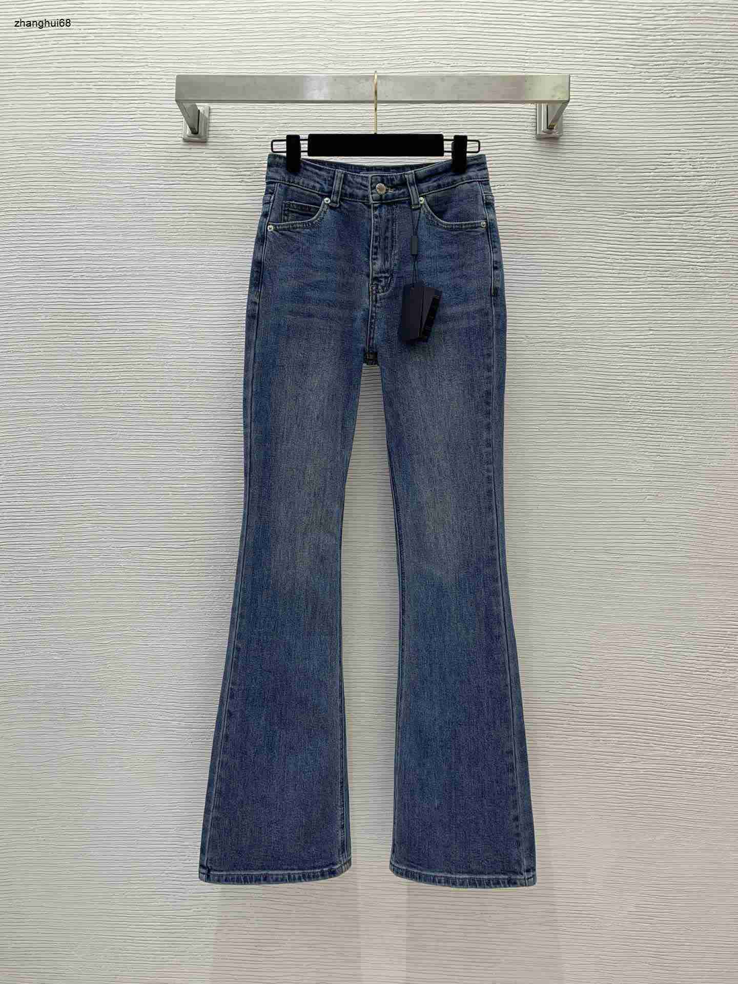 designer women jeans brand clothing ladies fashion geometry decorated mid-waist stretch slim and trousers Dec 25 New