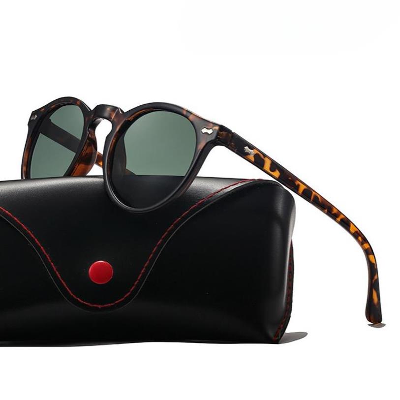 Round Cat Eye Polarized Sunglasses Women Sun Glasses Men Designer Trend Luxury Vintage Driver Shades Mirror Lenses