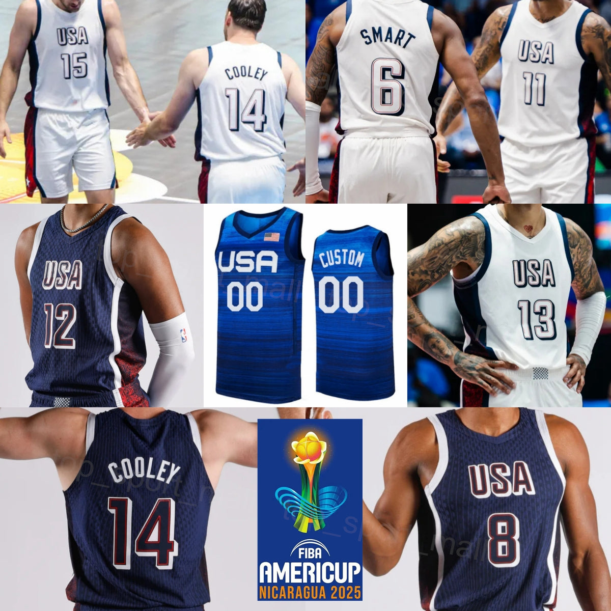 Print AmeriCup 25 26 American Basketball Jersey Woman Youth Man Langston Galloway Zachary Auguste Jahmius Ramsey Javonte Smart Tyler Cavanaugh Camer