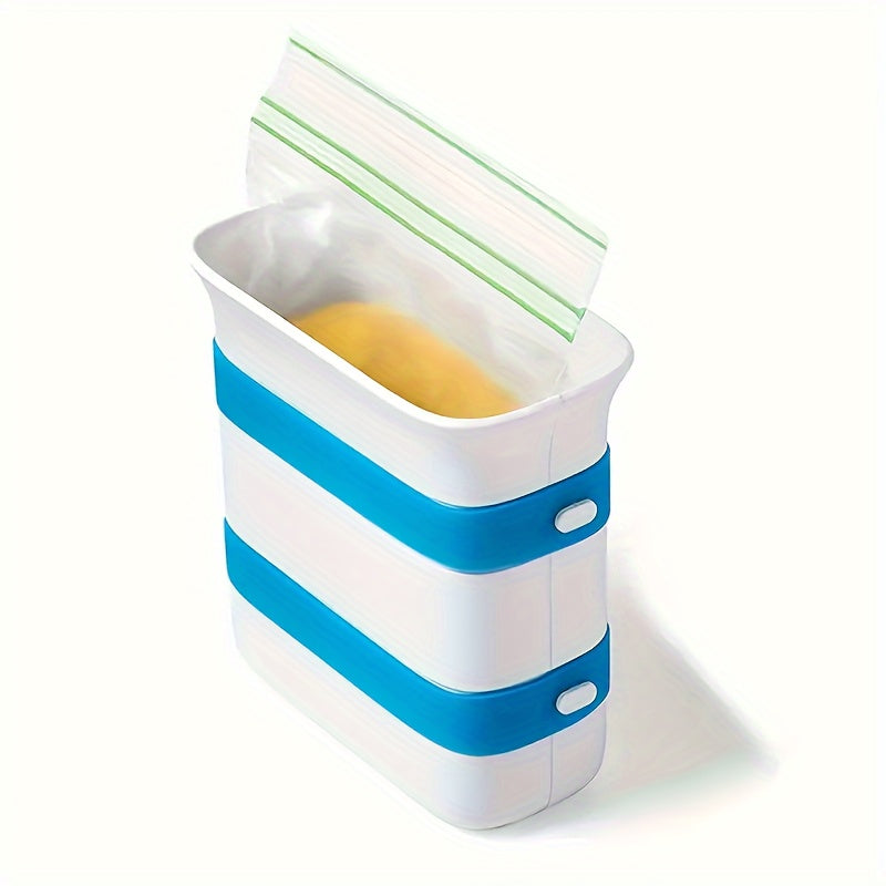 TEMU 1pc Plastic Freezer Food Storage Tray - Soup And Sauce Freezer Molds With Bag Stands, Leak-proof Meal Prep Container For , , Stew & Smoothies -