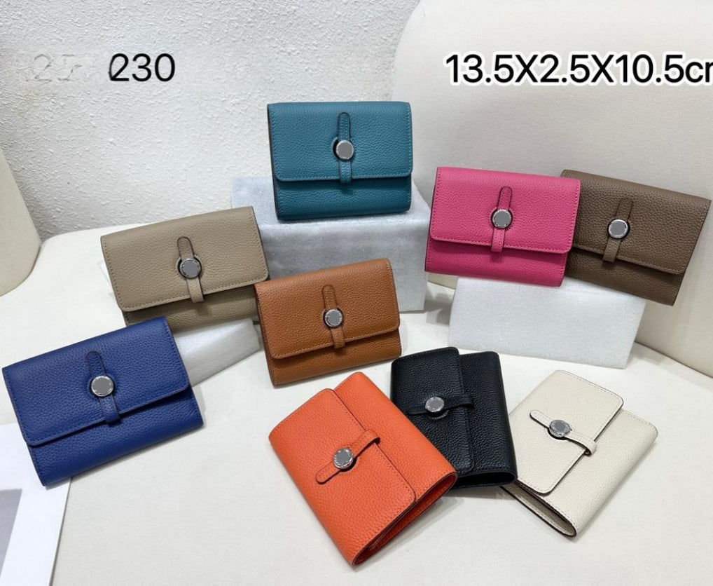 Genuine Leather Folded Wallet Credit Card holders Designer wallet Women Purse fashion Cowskin Come with box